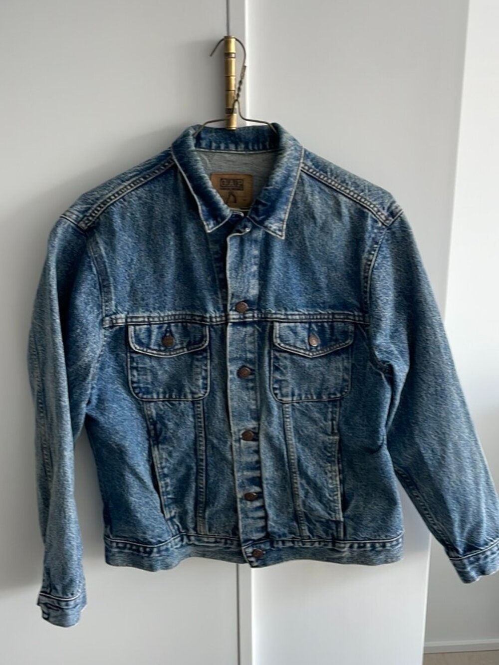 Vintage 1990s Yellow Label GAP Denim Jacket Unisex Large